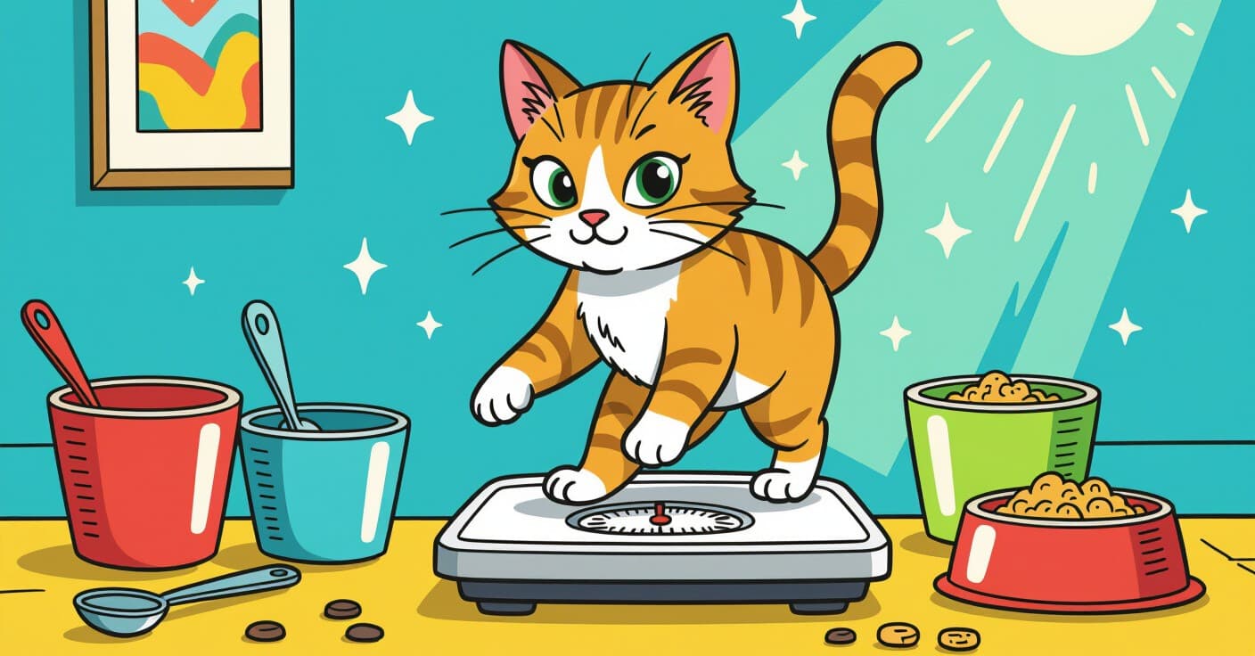 健康的な減量のためのキャットフード量を簡単に測る5つの方法