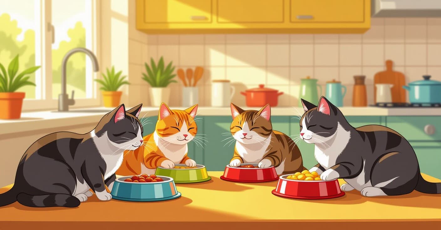 多頭飼いの猫のエサ争いを一夜で解決する7つの給餌ステーション術