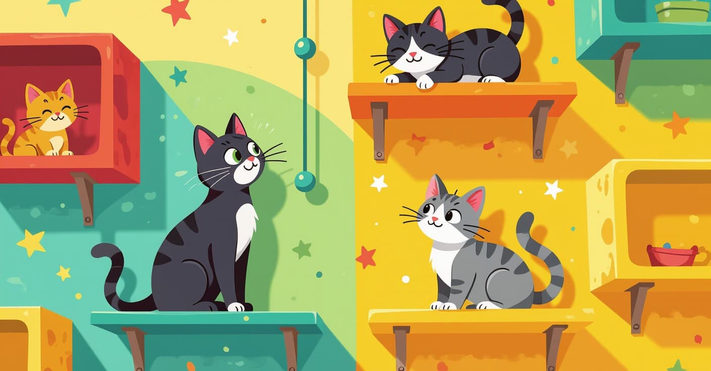 どんな部屋も猫のジャングルジムに変える7つの垂直キャットウォールアイデア