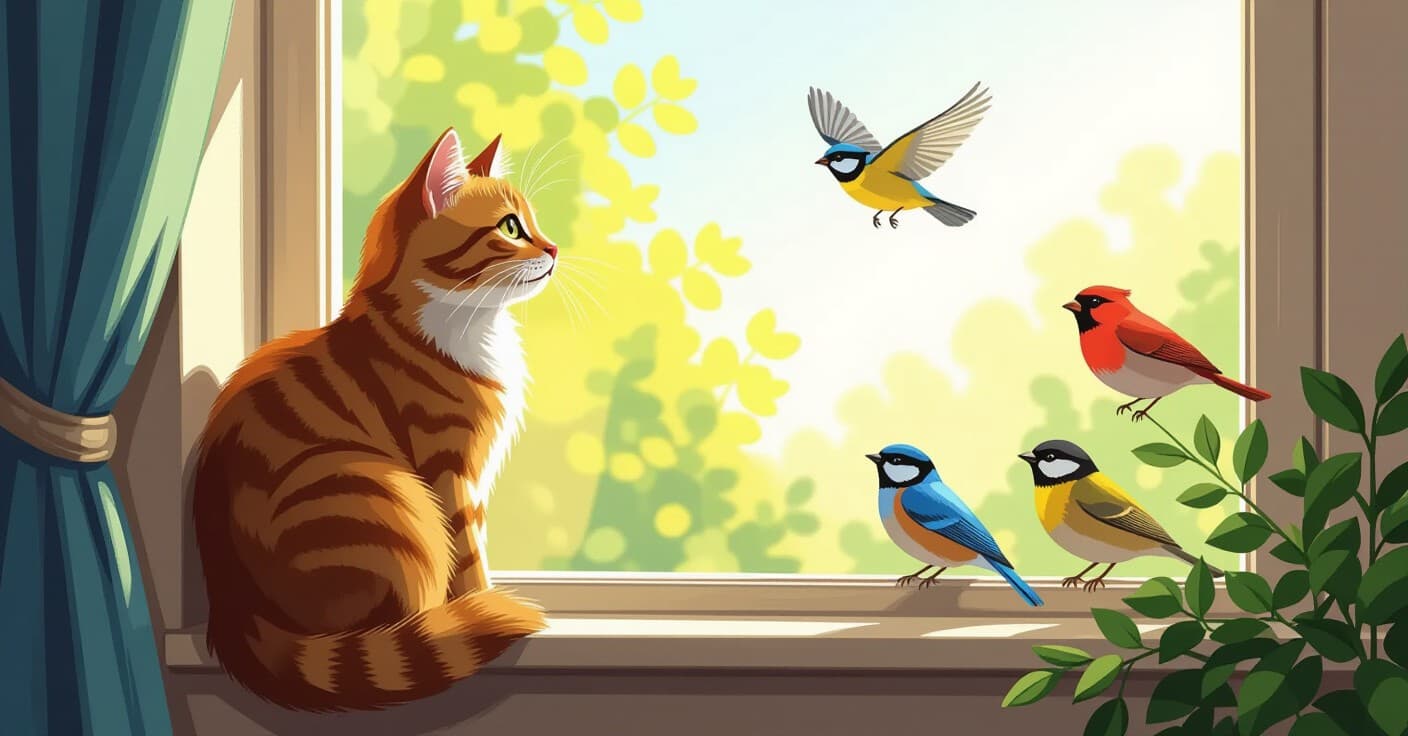 猫をバードウォッチングのプロに変える7つの窓際パーチ活用術