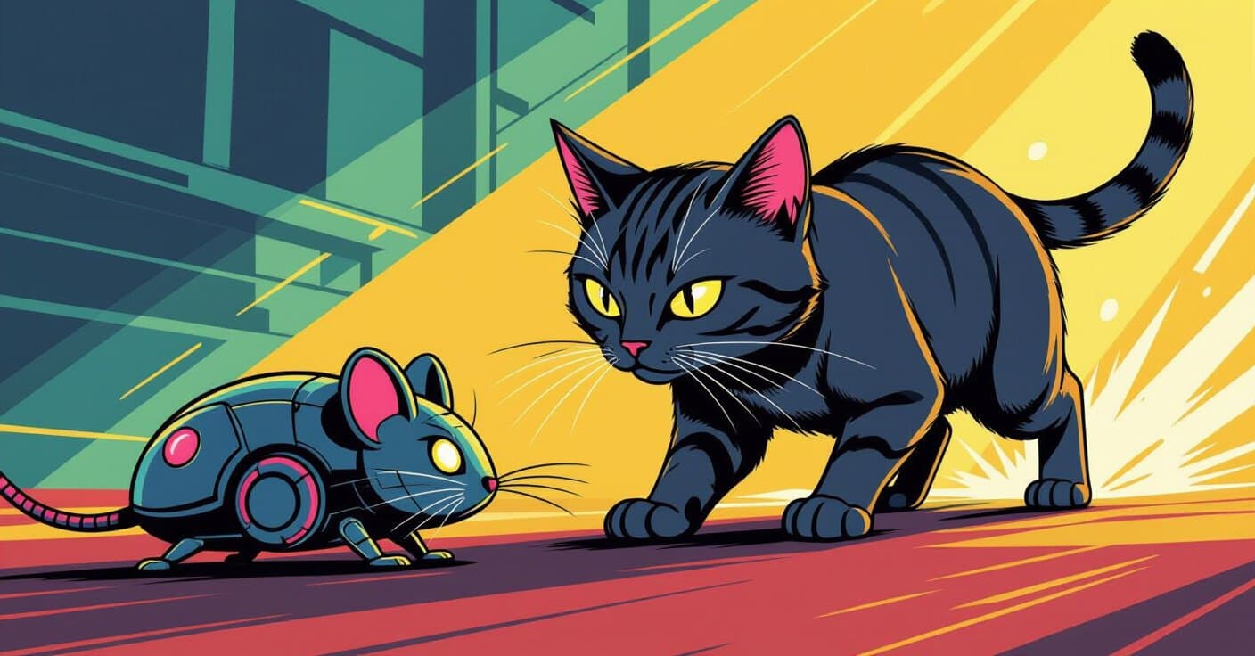 2024年最高のマウストイテクノロジー：レーザー vs RC獲物で実現する猫の狩猟遊び