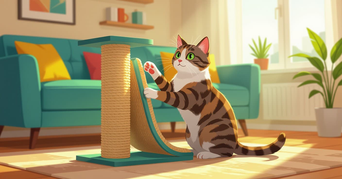 猫を素早くトレーニングする爪とぎポストの最適な配置ハック