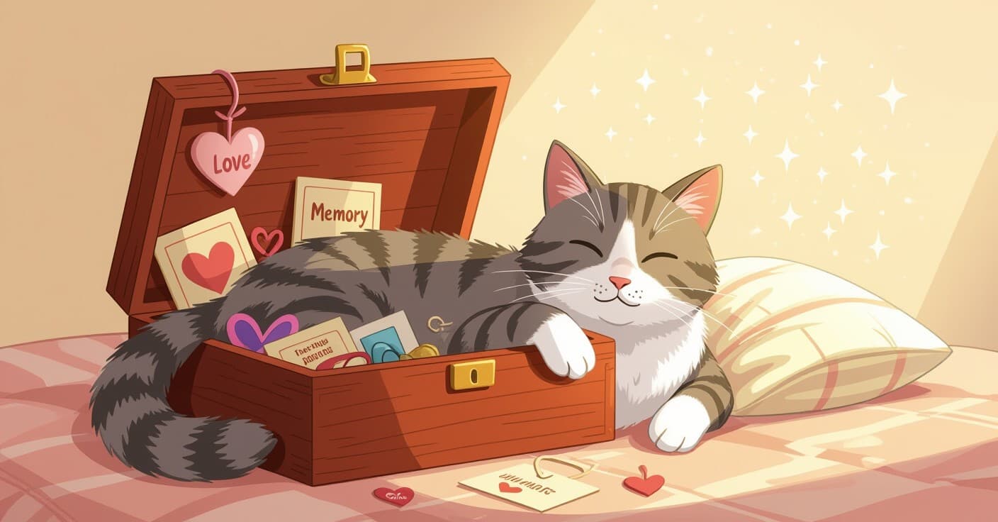 DIYメモリーボックス：年老いた愛猫の最後の旅路を偲ぶ心温まる思い出の品