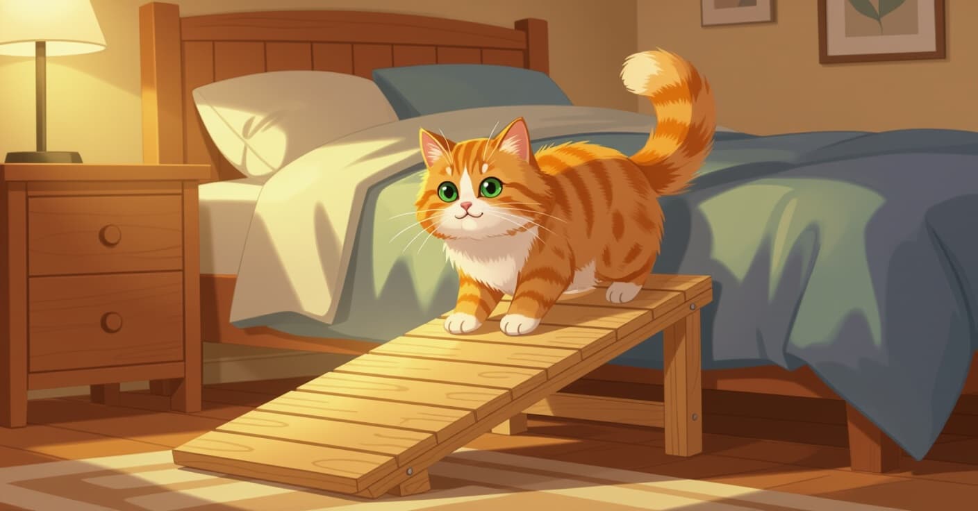 DIYランプ設計図：今夜、関節炎の愛猫がベッドに上がれるようにする方法