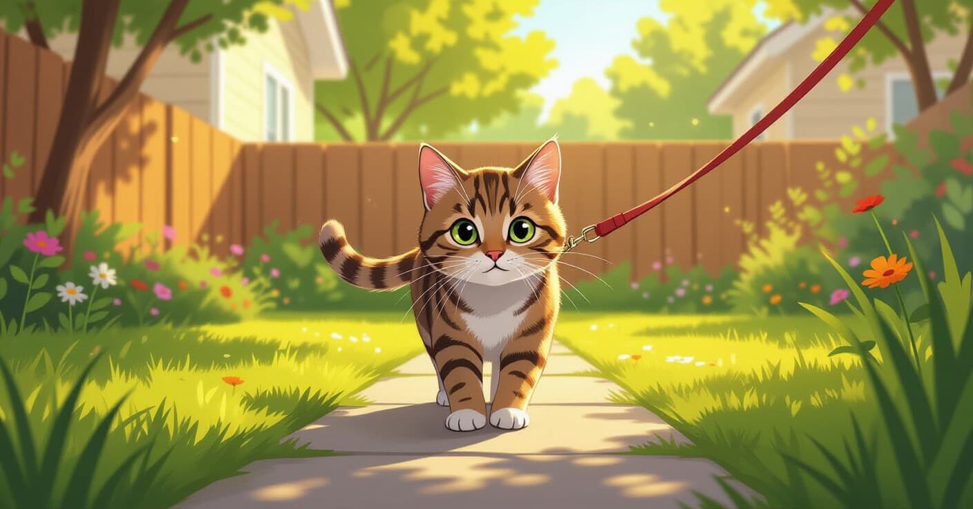 ソファから歩道へ：臆病な猫にリード歩行を紹介する方法