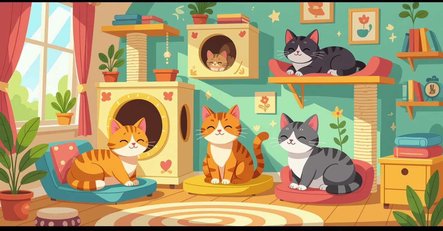 抗争から家族へ：3匹以上の猫のための部屋別テリトリー設計