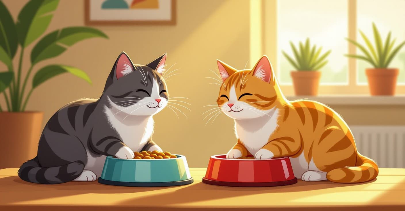 喧嘩からごちそうへ：多頭飼い猫の完璧な給餌ステーションを5ステップで実現