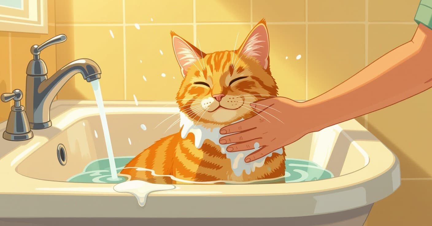 ヒスから至福へ：引っかかれずに猫を入浴させる方法