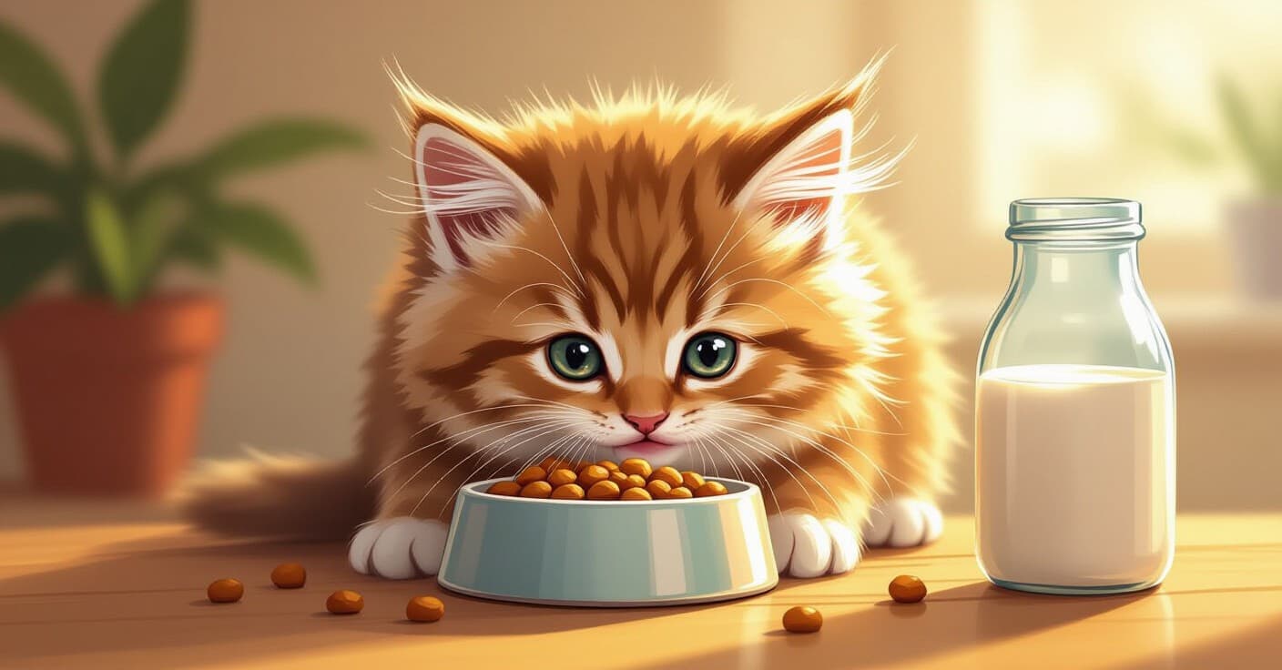 ミルクからキャットフードへ：子猫の離乳7日間移行プラン