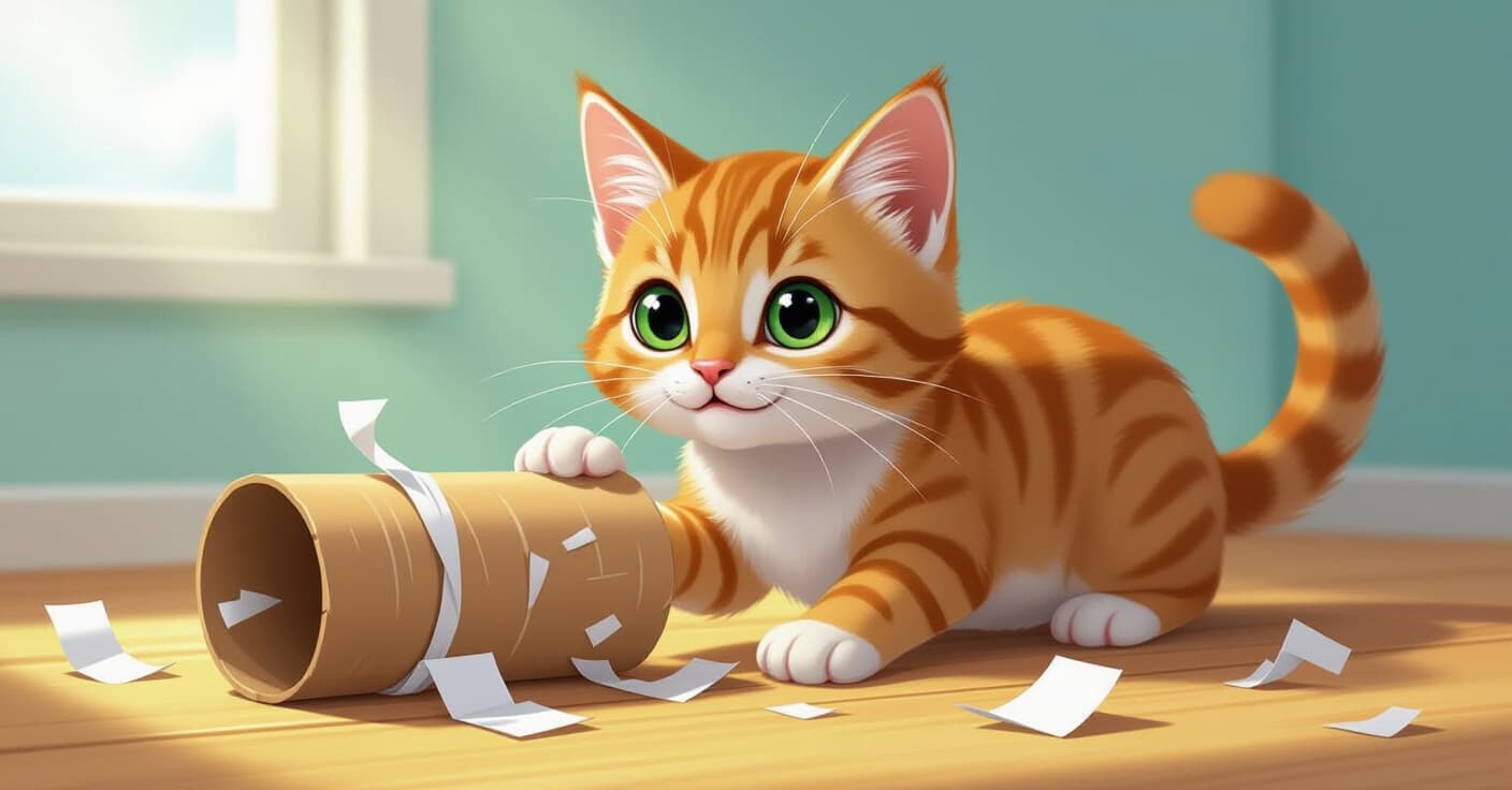 トイレットペーパーの芯から始まる楽しみ：5分でできるDIY猫の遊び道具