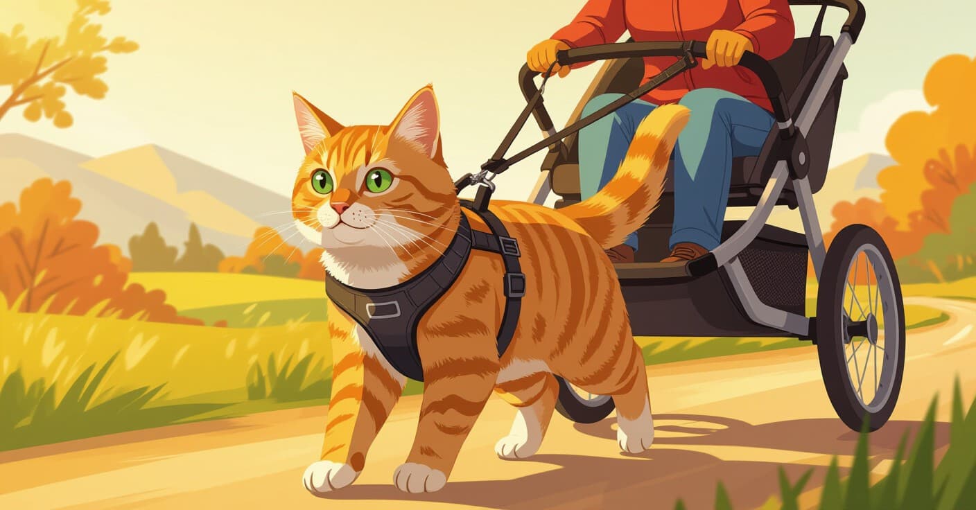 ハーネス vs キャットストローラー：冒険好きなシニア猫のための安全な移動補助具