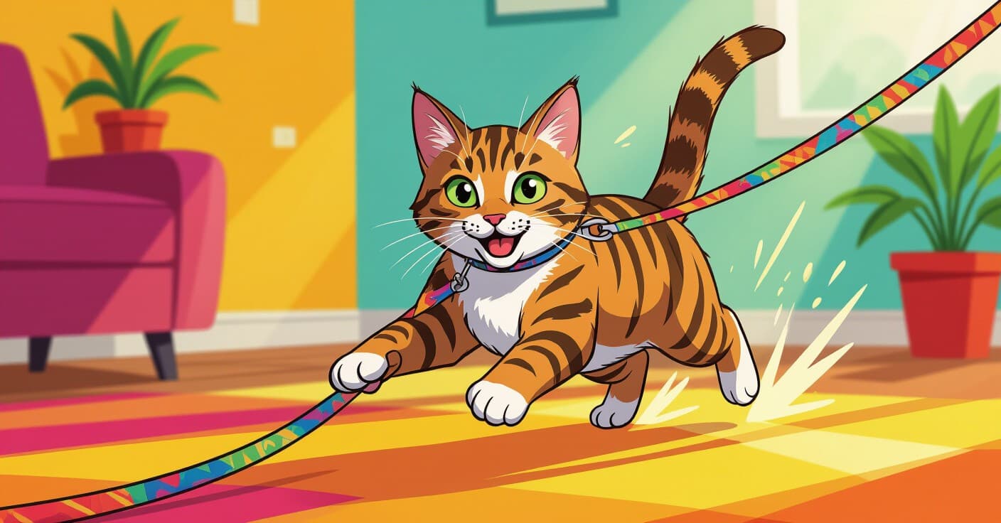 室内猫のアドベンチャー：エネルギーを素早く消費する日々のリード習慣