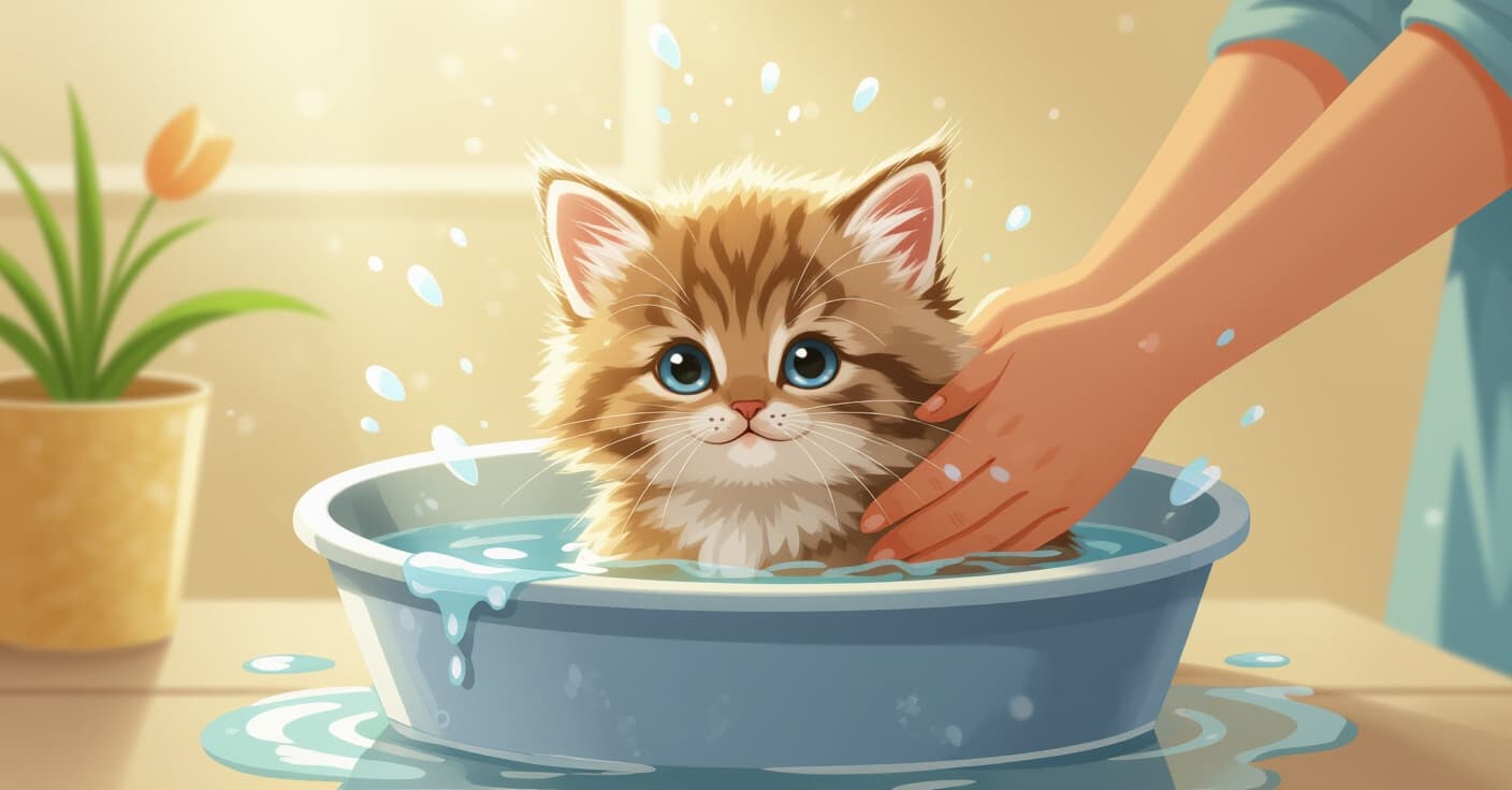 子猫の初めてのお風呂：泣かせないグルーミング週間計画