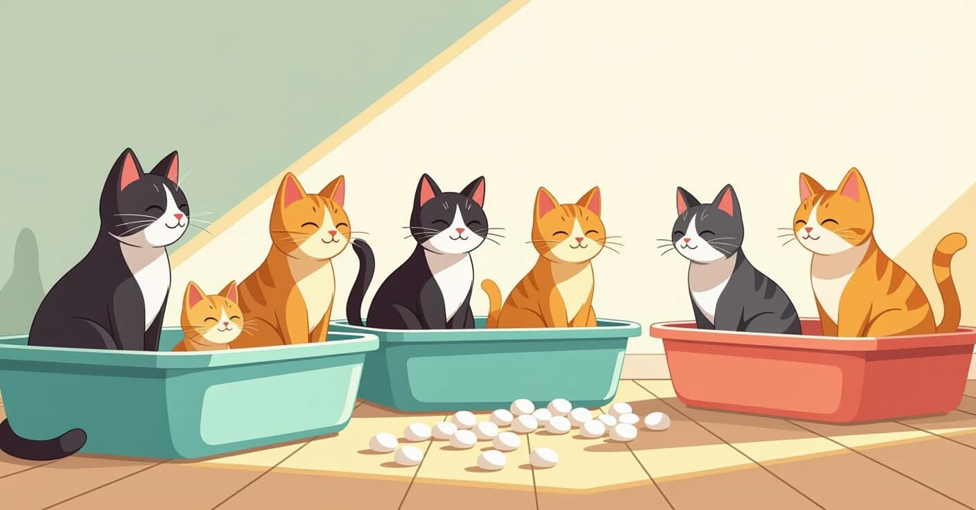 猫トイレの数学：多頭飼いの理想的な比率でトイレ争いを終わらせる方法