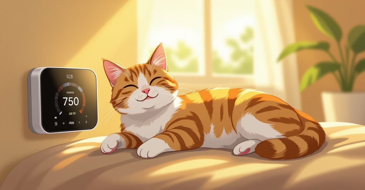 スマートサーモスタット活用術：外出中に愛猫にぴったりの環境を作る