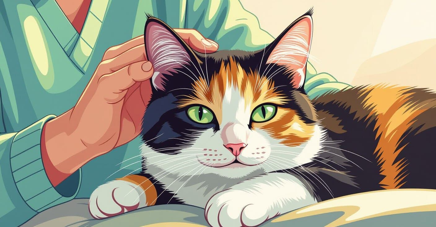 引っかき傷を防ぐ：不安な猫のための優しい耳掃除のコツ