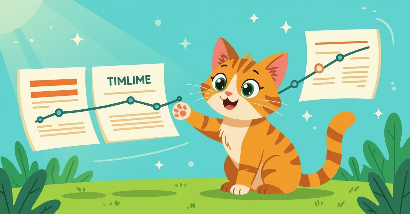 タイムラインの真実：30分でわかる保護猫の年齢、獣医記録、ライフイベントの照合