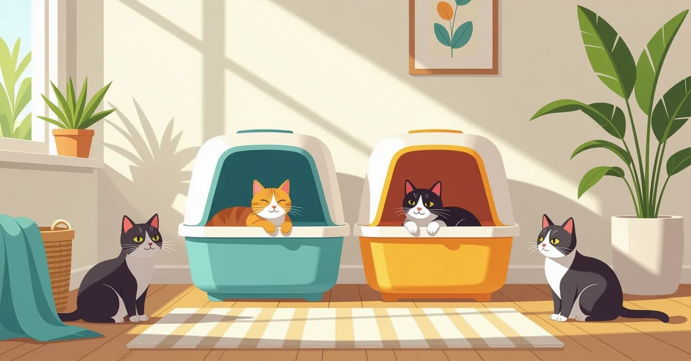 多頭飼い猫の究極トイレ設定: 比率＋配置＝平和の法則
